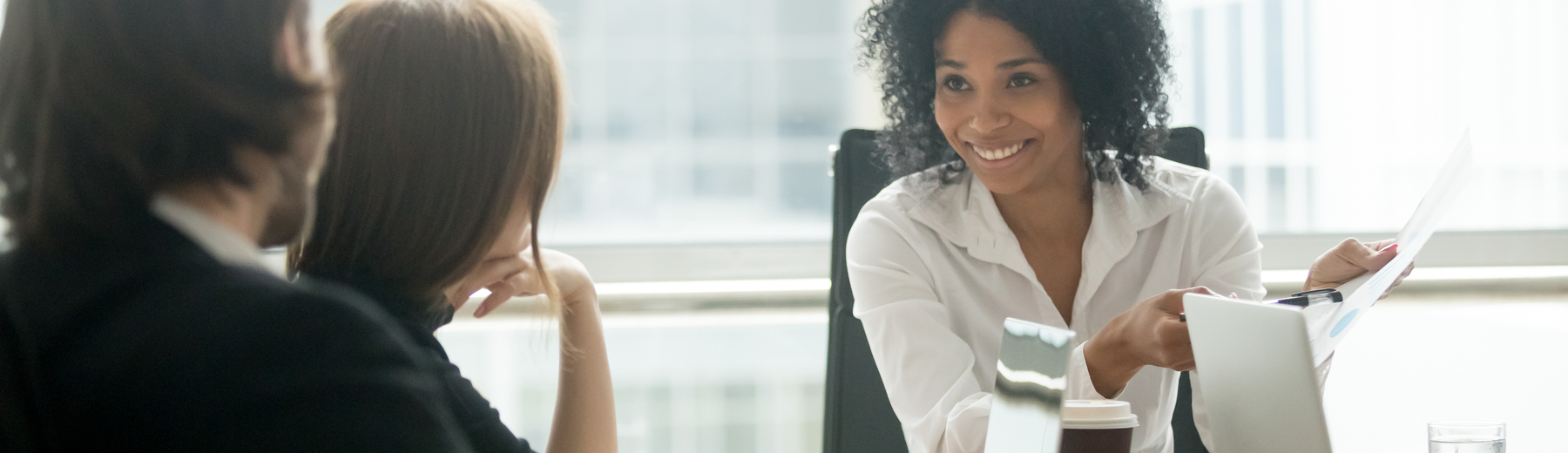 Woman in meeting